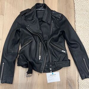 All Saints Balfern Leather Jacket sz 2